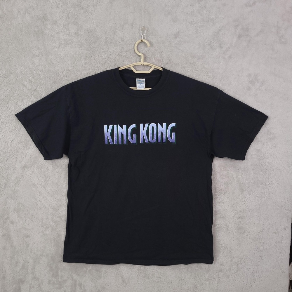King Kong Movie Shirt‎ Mens XL Black Graphic Tee M&O Knits Heavyweight Cotton